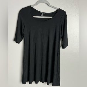 Eileen Fisher Viscose blend‎ Black Top- XS